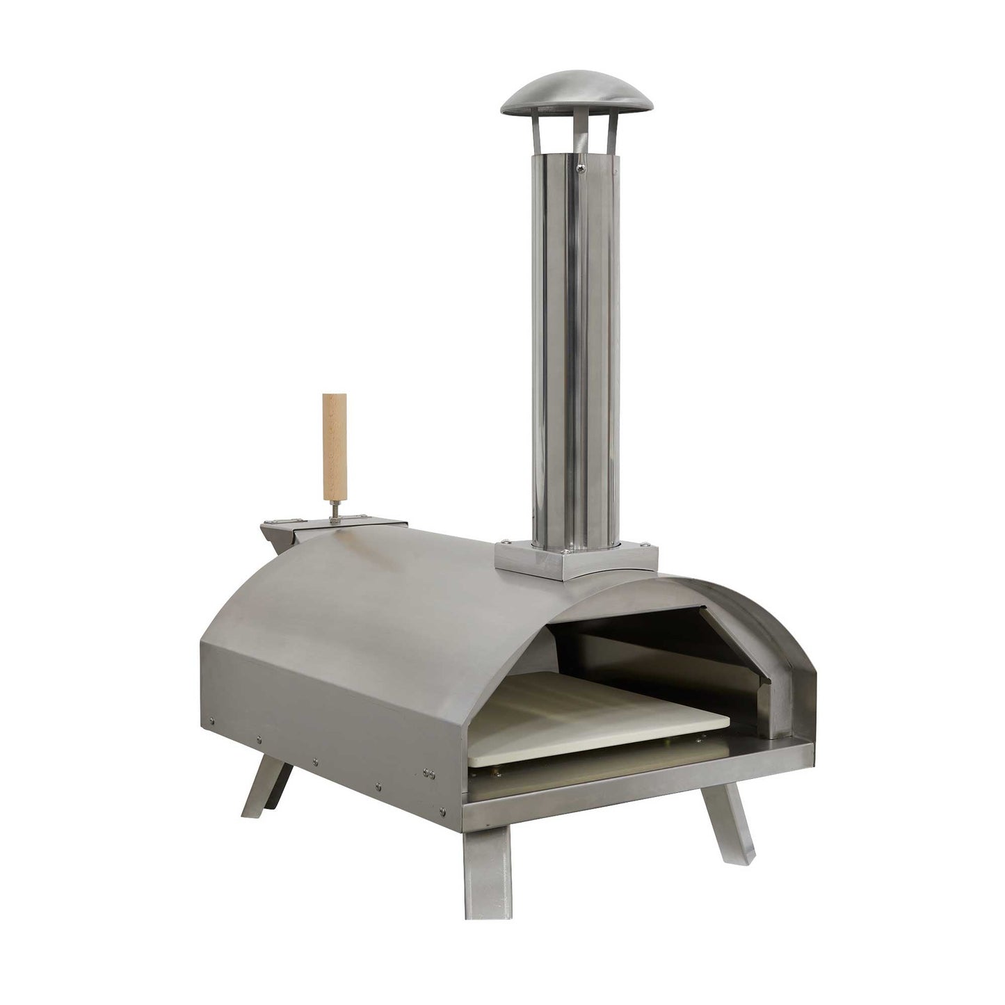 Portable Wood-Fired Stainless Steel Pizza Oven with Cover/Carry Bag and Trolley - DG259