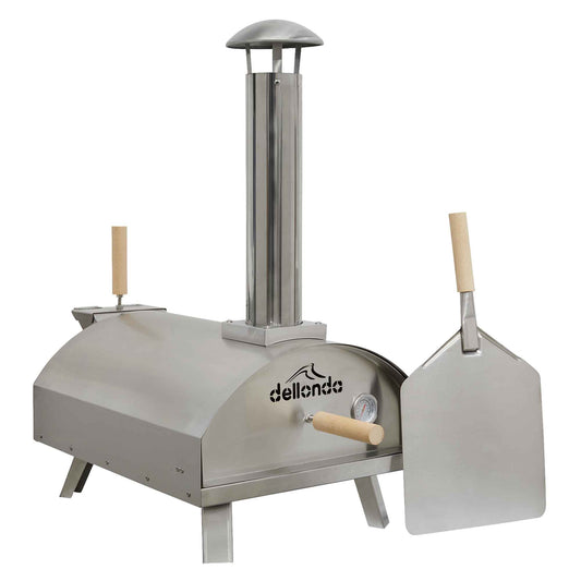 Wood-Fired Pizza Oven and Smoking Oven - Portable, Stainless Steel - DG11