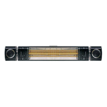 Infrared Outdoor 2000W Patio Heater with Wireless Speakers, Black - IPX5 Rated - DG125