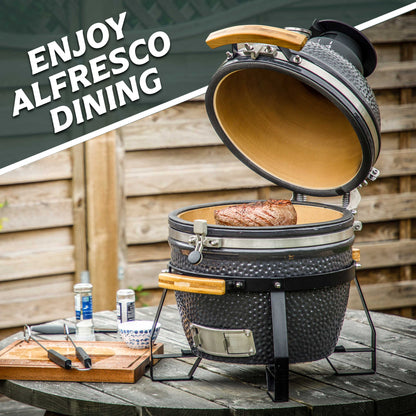 Dellonda Deluxe Kamado BBQ Grill, Oven & Smoker