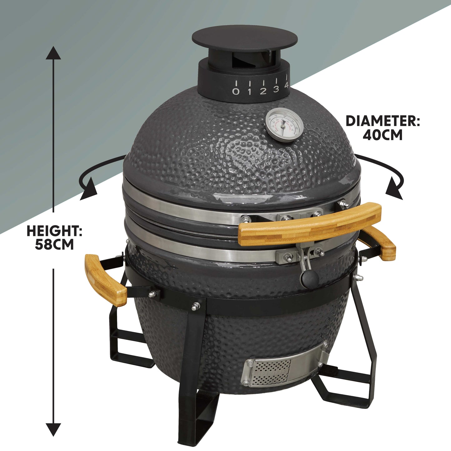 Dellonda Deluxe Kamado BBQ Grill, Oven & Smoker - Bundle