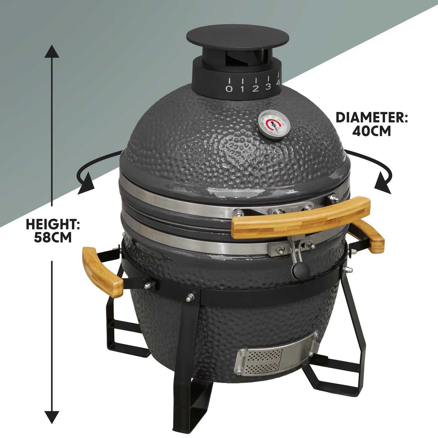 Dellonda Deluxe Kamado BBQ Grill, Oven & Smoker