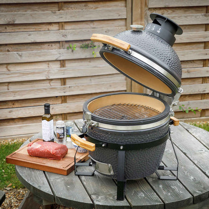 Dellonda Deluxe Kamado BBQ Grill, Oven & Smoker - Bundle