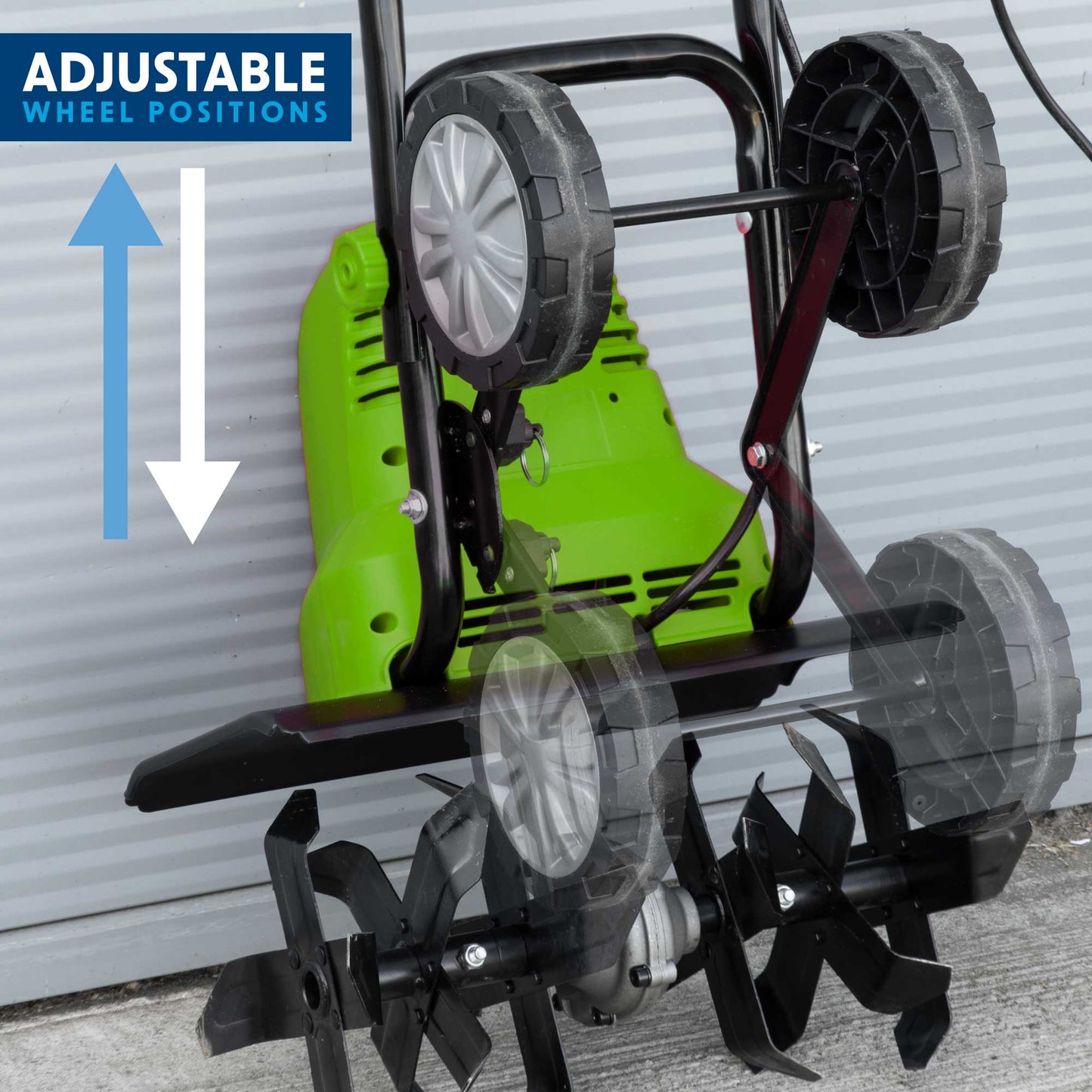 1500W Electric Tiller/Cultivator, 40cm Working Width, 6 Blades, 10m Cable - DG217 - Hot Tub Shop