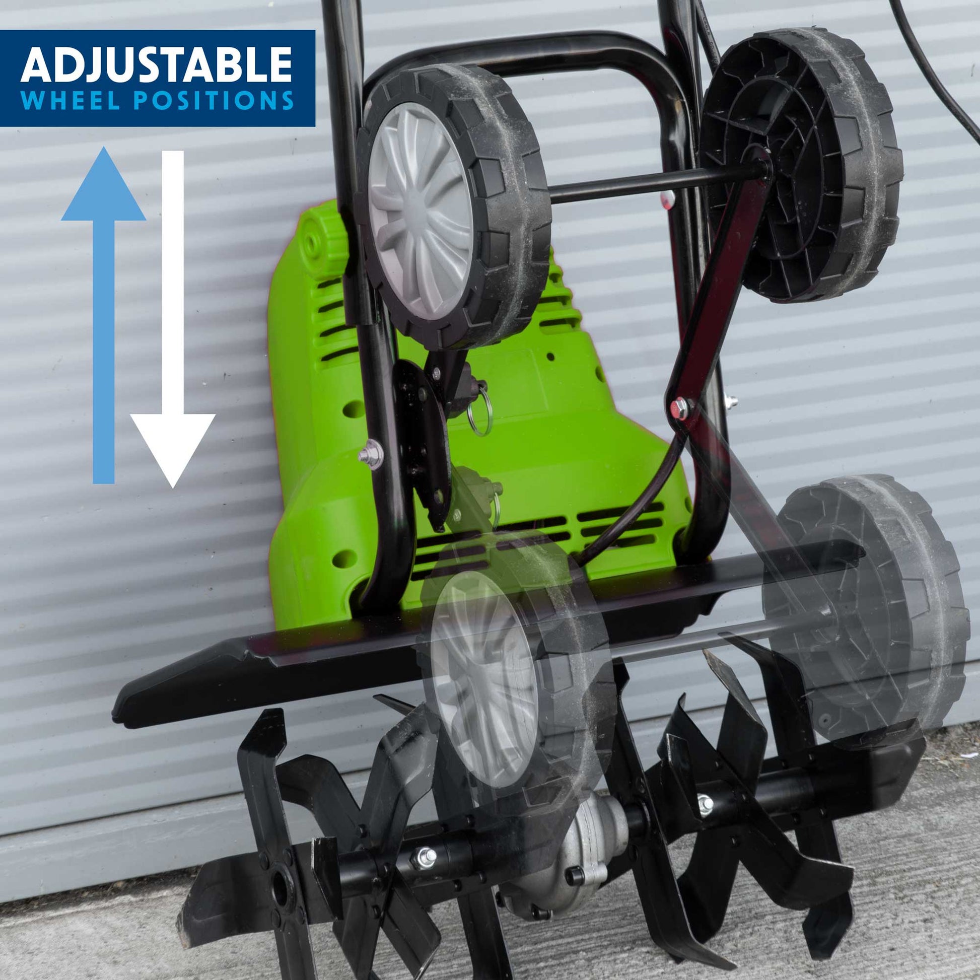 1500W Electric Tiller/Cultivator, 40cm Working Width, 6 Blades, 10m Cable - DG217 - Hot Tub Shop