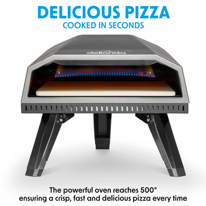 Gas Pizza Oven with 12" Pizza Peel & Water Resistant Cover/Carry Bag - DG257