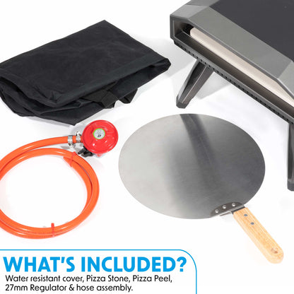 Gas Pizza Oven with 12" Pizza Peel & Water Resistant Cover/Carry Bag - DG257