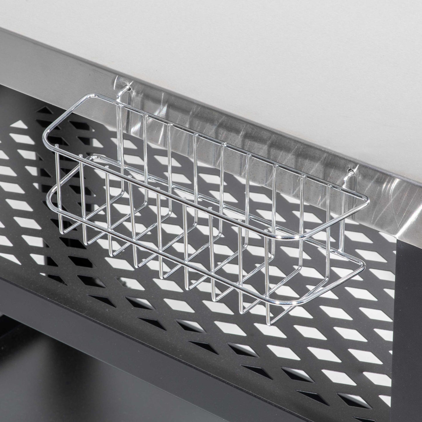 Barbecue/Plancha Trolley for Outdoor Grilling/Cooking with Utensil Holder, Stainless Steel - DG263 - Hot Tub Shop