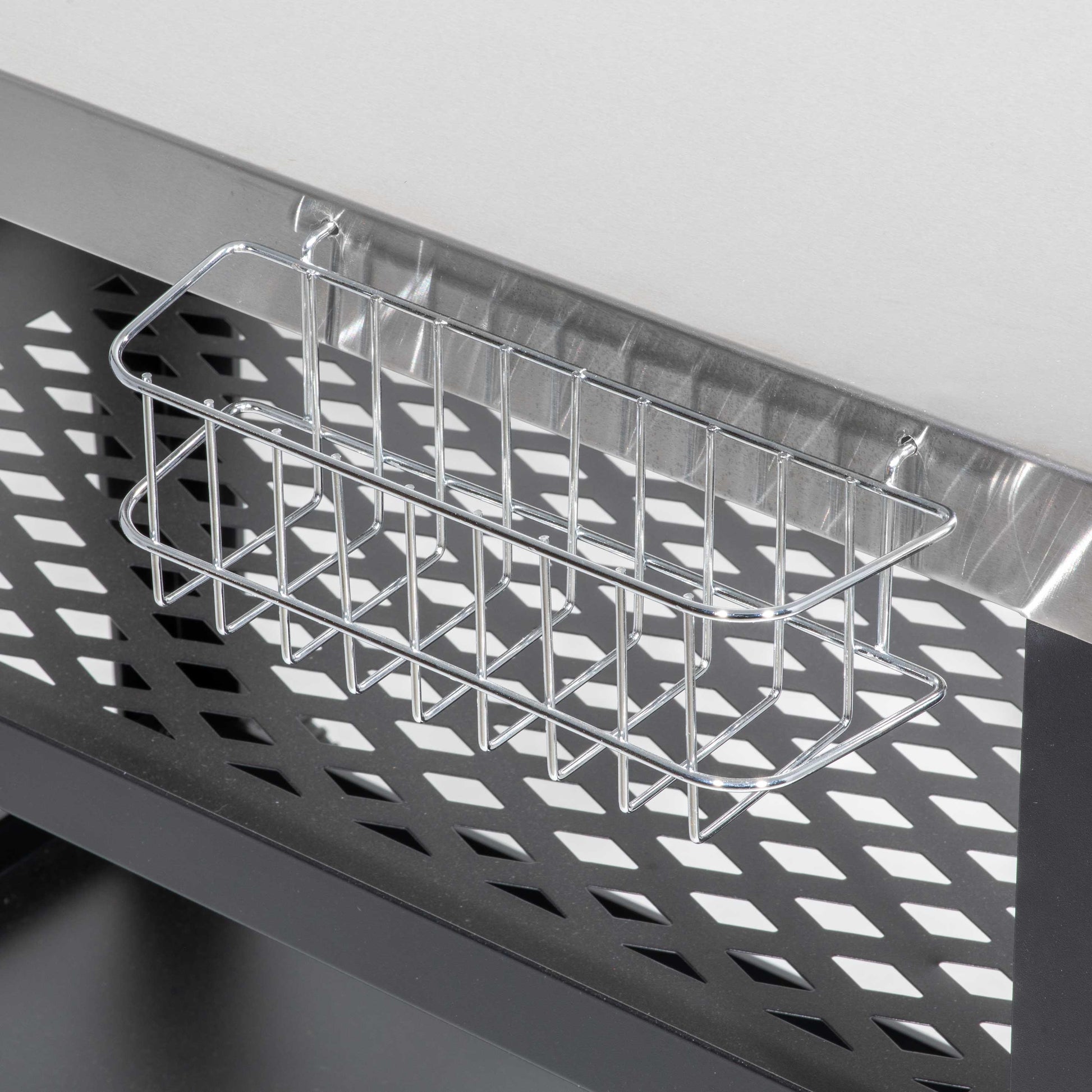 Barbecue/Plancha Trolley for Outdoor Grilling/Cooking with Utensil Holder, Stainless Steel - DG263 - Hot Tub Shop