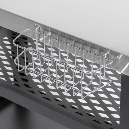 Barbecue/Plancha Trolley for Outdoor Grilling/Cooking with Utensil Holder, Stainless Steel - DG263 - Hot Tub Shop