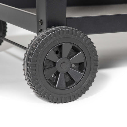 Barbecue/Plancha Trolley for Outdoor Grilling/Cooking with Utensil Holder, Stainless Steel - DG263 - Hot Tub Shop