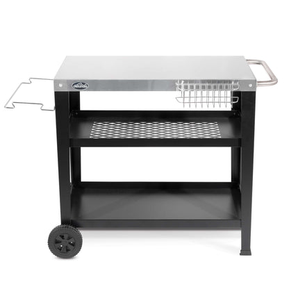 Barbecue/Plancha Trolley for Outdoor Grilling/Cooking with Utensil Holder, Stainless Steel - DG263 - Hot Tub Shop