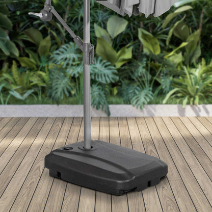 60L Fillable Parasol Base with Wheels and Cross Base, Water or Sand Filled - DG266