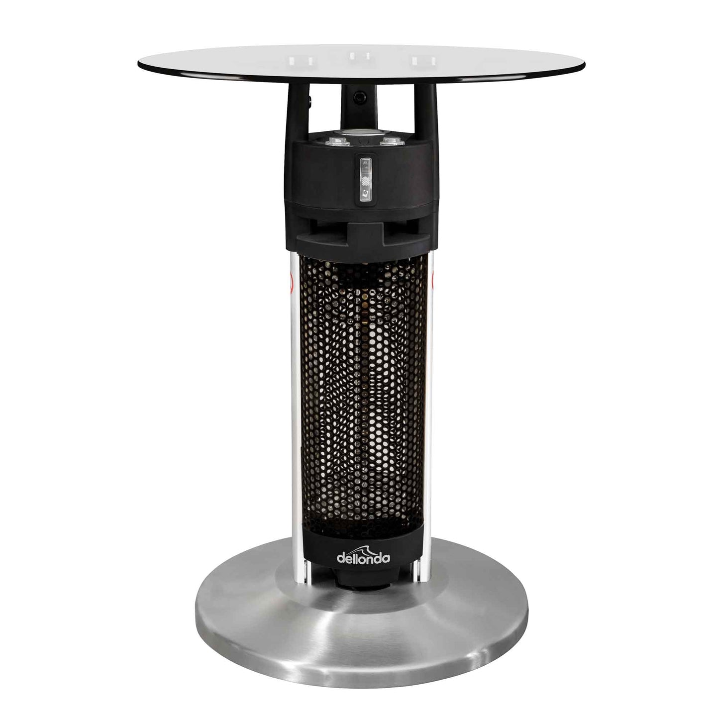 65cm Bistro Bar Table with 1200W Patio Heater, Black/Stainless Steel - DG62