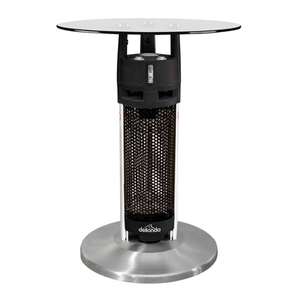 65cm Bistro Bar Table with 1200W Patio Heater, Black/Stainless Steel - DG62
