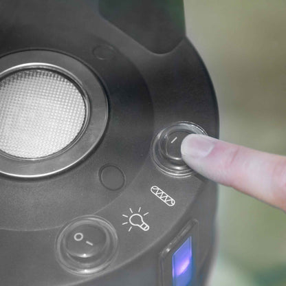 95cm Bistro Bar Table with 1600W Patio Heater, Black/Stainless Steel - DG63