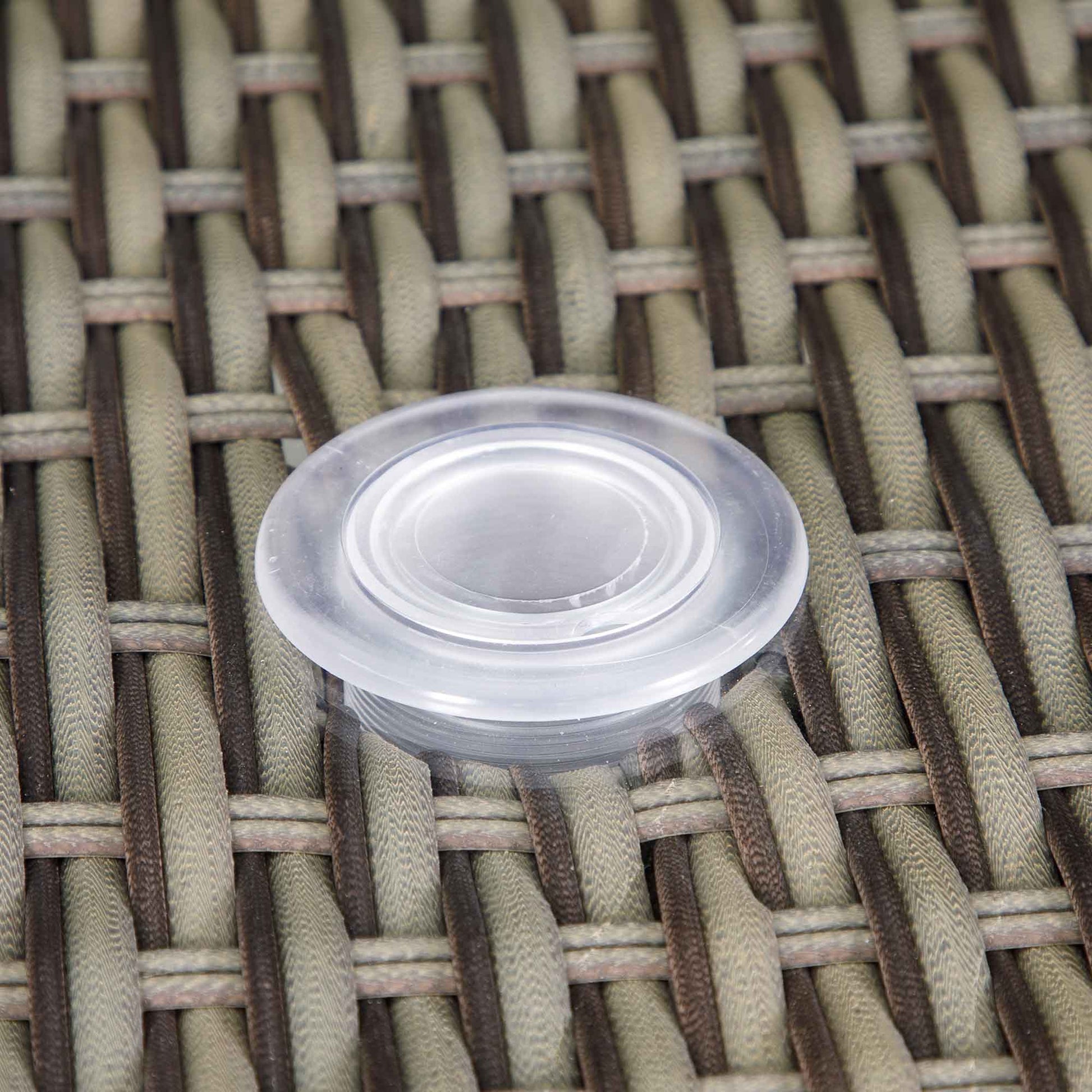 Chester Rattan Wicker Outdoor Dining Table with Tempered Glass Top - DG67 - Hot Tub Shop