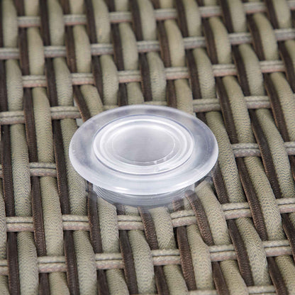 Chester Rattan Wicker Outdoor Dining Table with Tempered Glass Top - DG67 - Hot Tub Shop