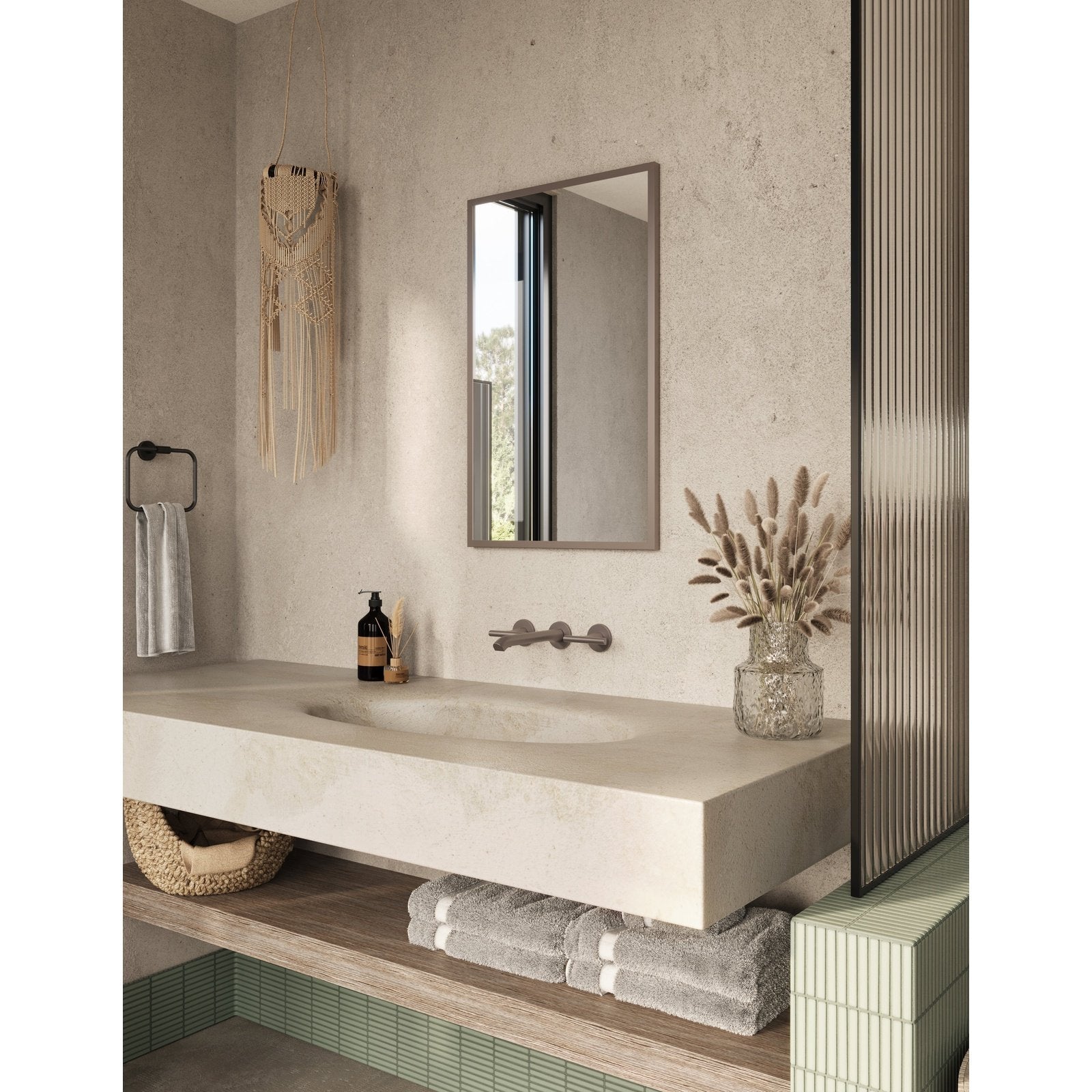 Origins Living Docklands Rectangular Mirror 50x80cm Brushed Bronze - Hot Tub Shop