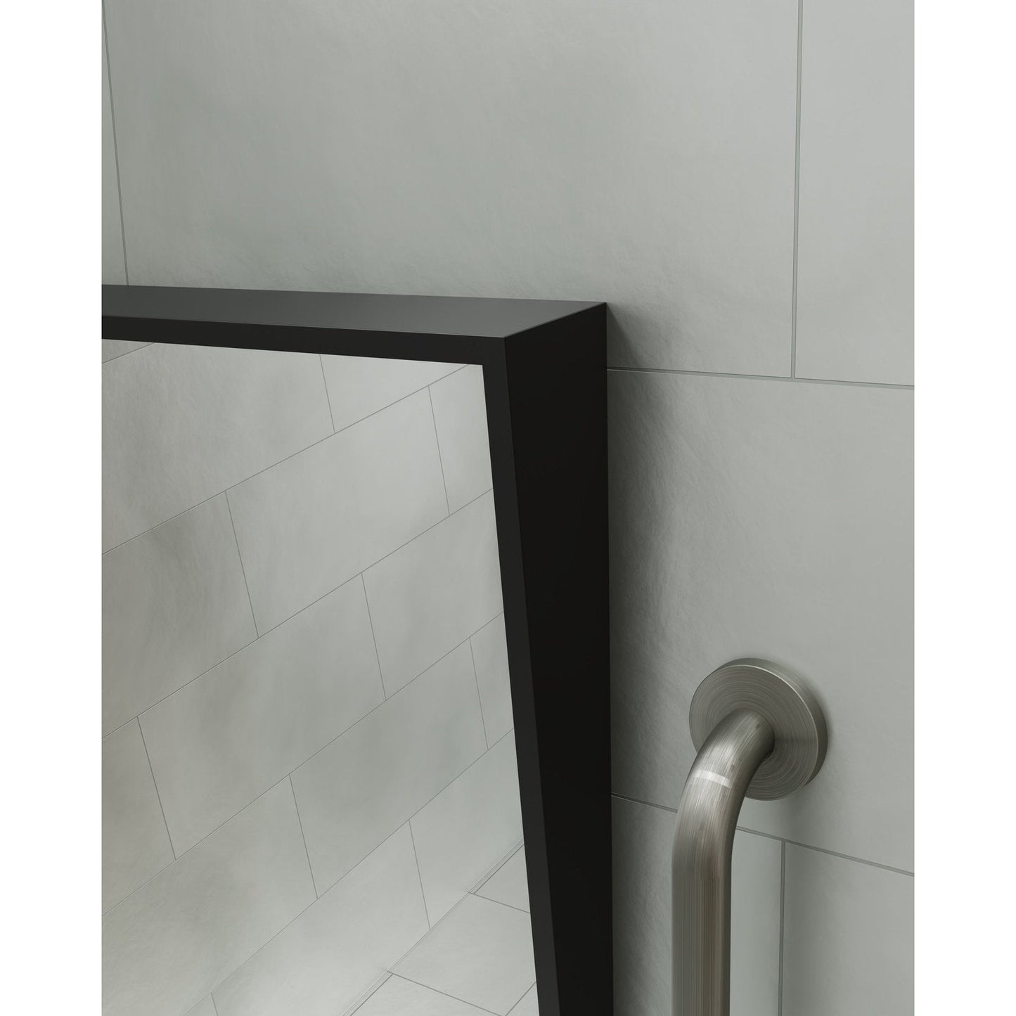 Origins Living Docklands Inclusive Angled Mirror 50x80cm Matt Black - Hot Tub Shop