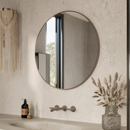 Origins Living Docklands Round Mirror 80cm Brushed Bronze - Hot Tub Shop