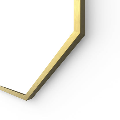 Origins Living Docklands Octagon Mirror 60x60cm Brushed Brass - Hot Tub Shop