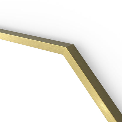 Origins Living Docklands Octagon Mirror 60x60cm Brushed Brass - Hot Tub Shop