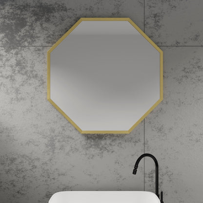 Origins Living Docklands Octagon Mirror 60x60cm Brushed Brass - Hot Tub Shop