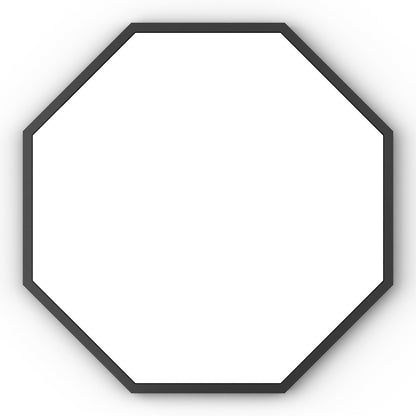 Origins Living Docklands Octagon Mirror 60x60cm Matt Black - Hot Tub Shop