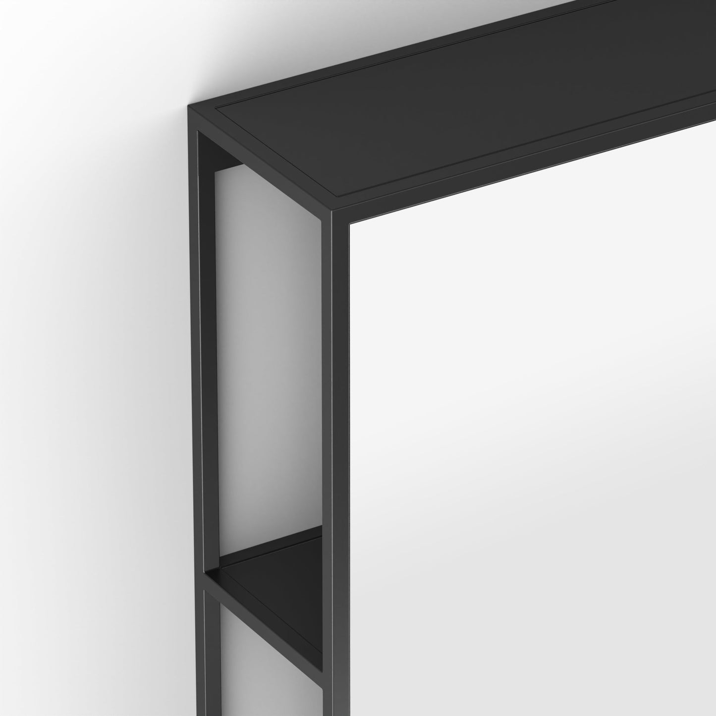 Origins Living Dockside Mirror With Open Shelving 50x80cm Black