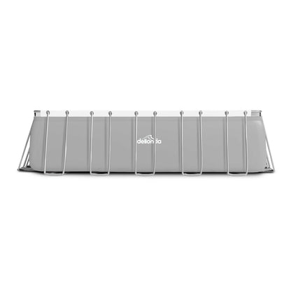 Dellonda 21ft Deluxe Rectangular Steel Frame Swimming Pool with Step Ladder & Filter Pump - DL150