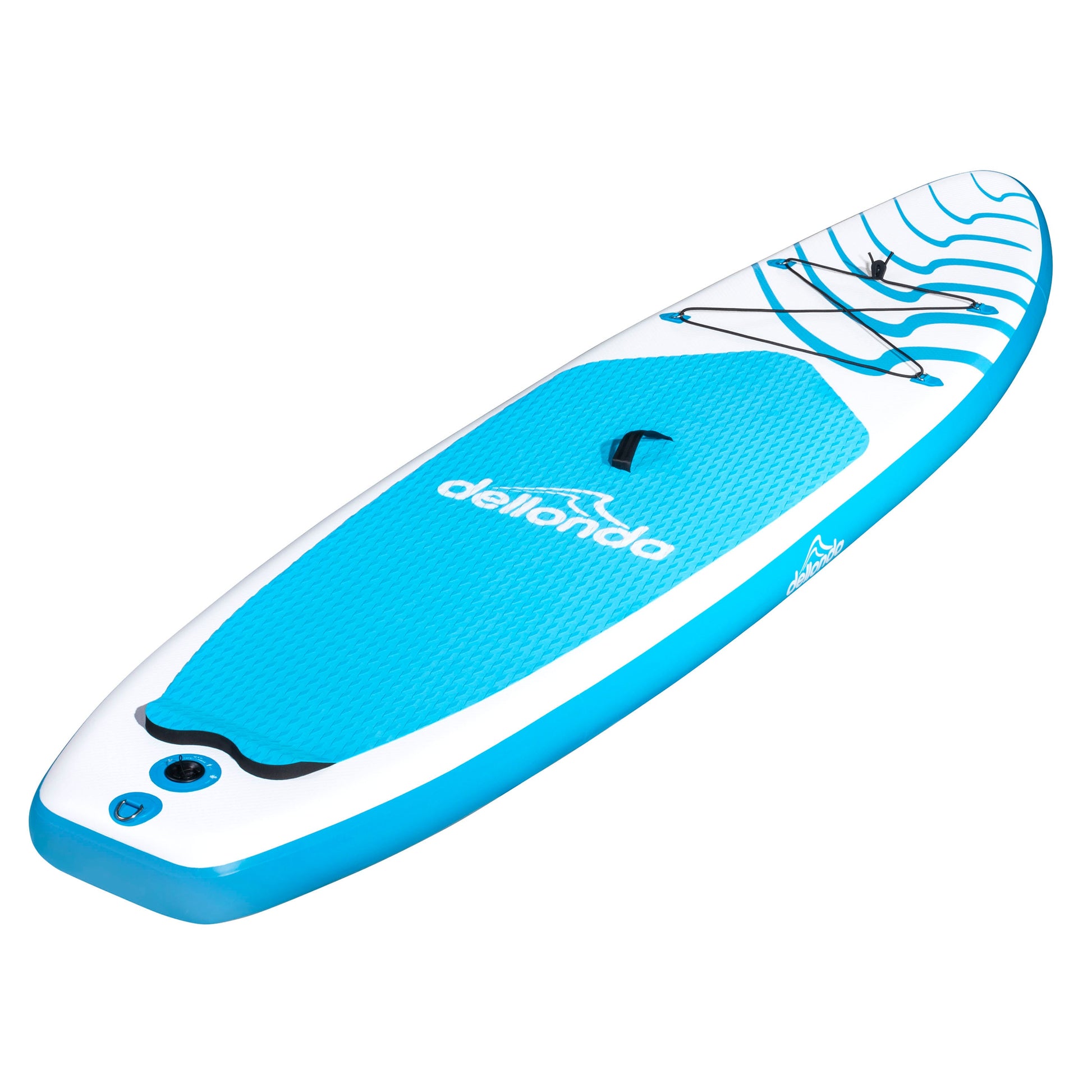 Inflatable Stand Up Paddle Board, SUP, Light Blue/White, 10'6", Leash, Pump, Carry Bag, DL152 - Hot Tub Shop