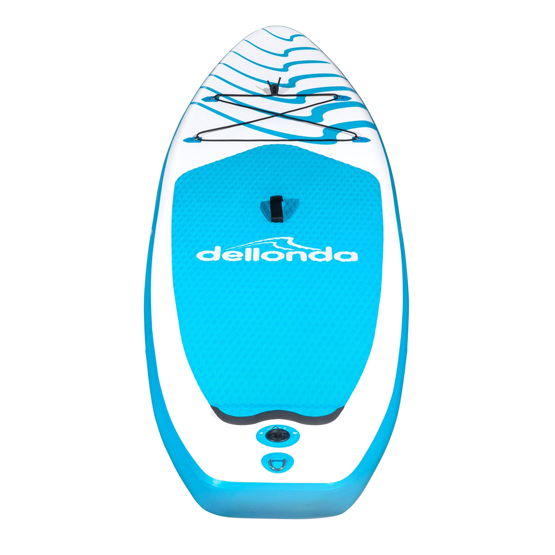 Inflatable Stand Up Paddle Board, SUP, Light Blue/White, 10'6", Leash, Pump, Carry Bag, DL152 - Hot Tub Shop