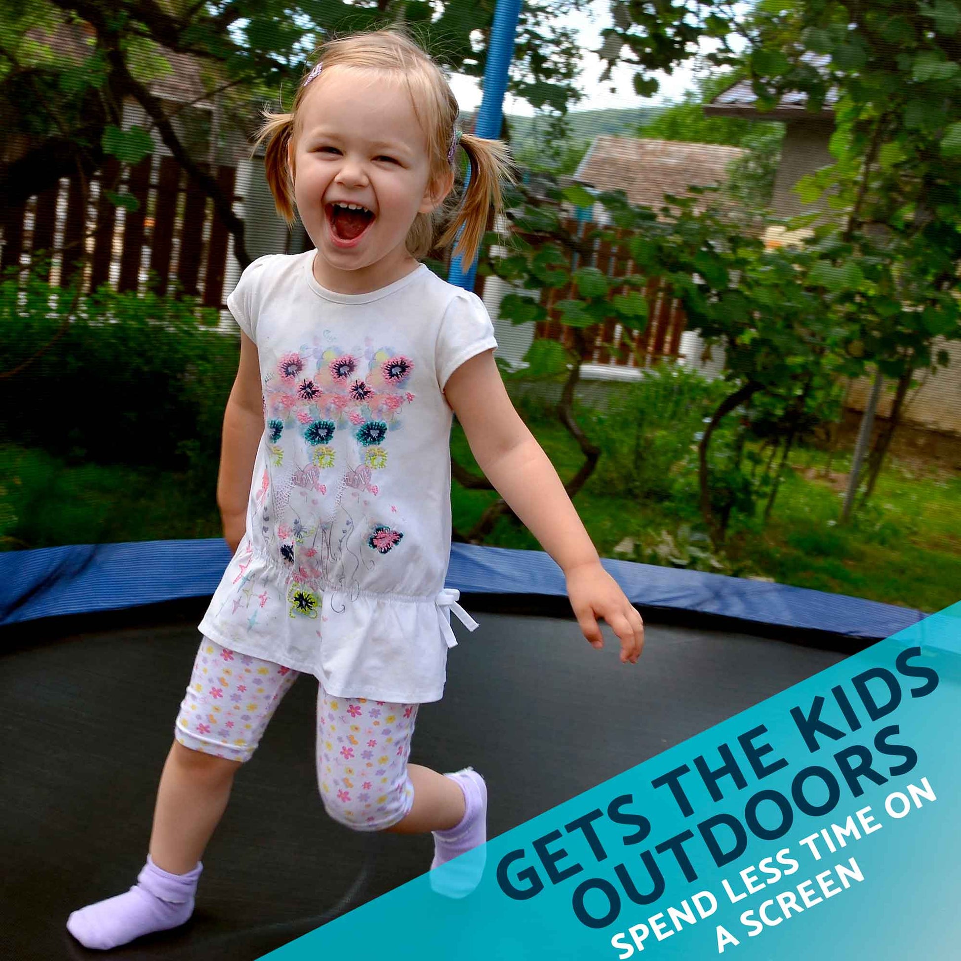 10ft Heavy-Duty Outdoor Trampoline for Kids with Safety Enclosure Net, Includes Anchor Kit & Ladder - DL94 - Hot Tub Shop