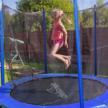 10ft Heavy-Duty Outdoor Trampoline for Kids with Safety Enclosure Net, Includes Anchor Kit & Ladder - DL94 - Hot Tub Shop