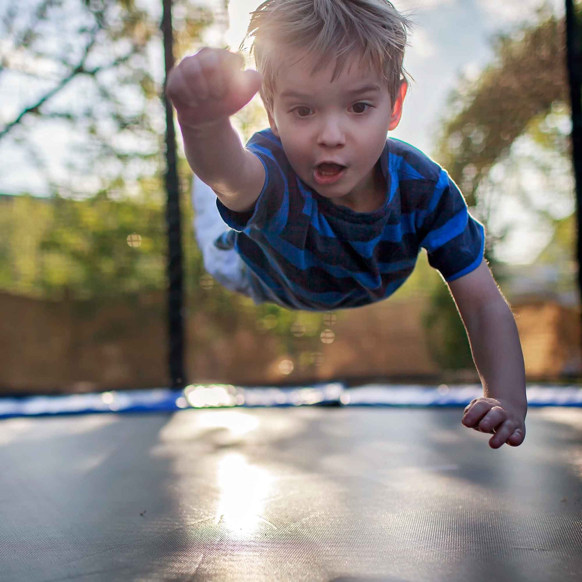 10ft Heavy-Duty Outdoor Trampoline for Kids with Safety Enclosure Net, Includes Anchor Kit & Ladder - DL94 - Hot Tub Shop