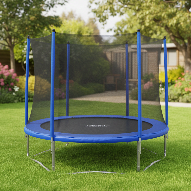 Dellonda 8ft Round Outdoor Trampoline With Safety Net - Hot Tub Shop
