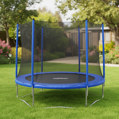 Dellonda 8ft Round Outdoor Trampoline With Safety Net - Hot Tub Shop