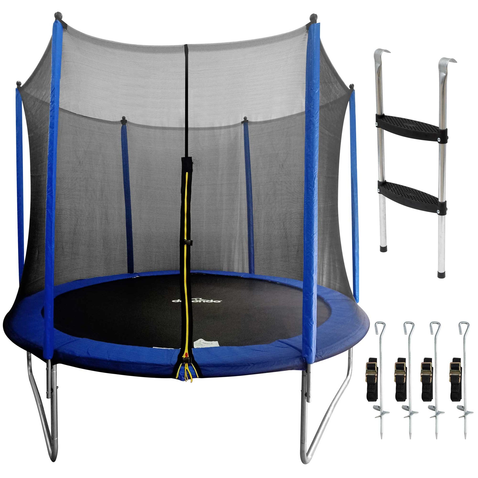 10ft Heavy-Duty Outdoor Trampoline for Kids with Safety Enclosure Net, Includes Anchor Kit & Ladder - DL94 - Hot Tub Shop