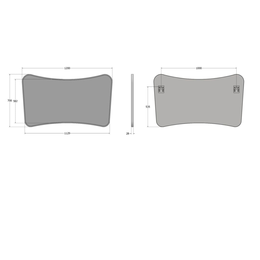 Origins Living Delphine Mirror 120 X 70cm Brushed Brass - Hot Tub Shop