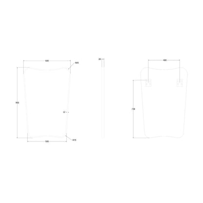 Origins Living Delphine Mirror 60 X 90cm Matt Black - Hot Tub Shop