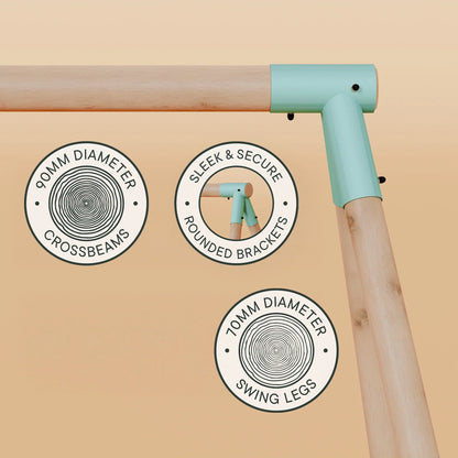 Single Wooden Swing - Evergreen I