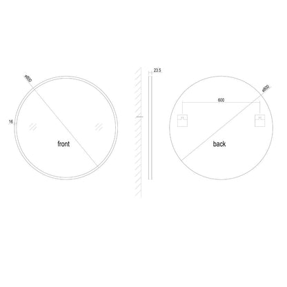 Origins Living Docklands Round Mirror 80cm Brushed Bronze - Hot Tub Shop