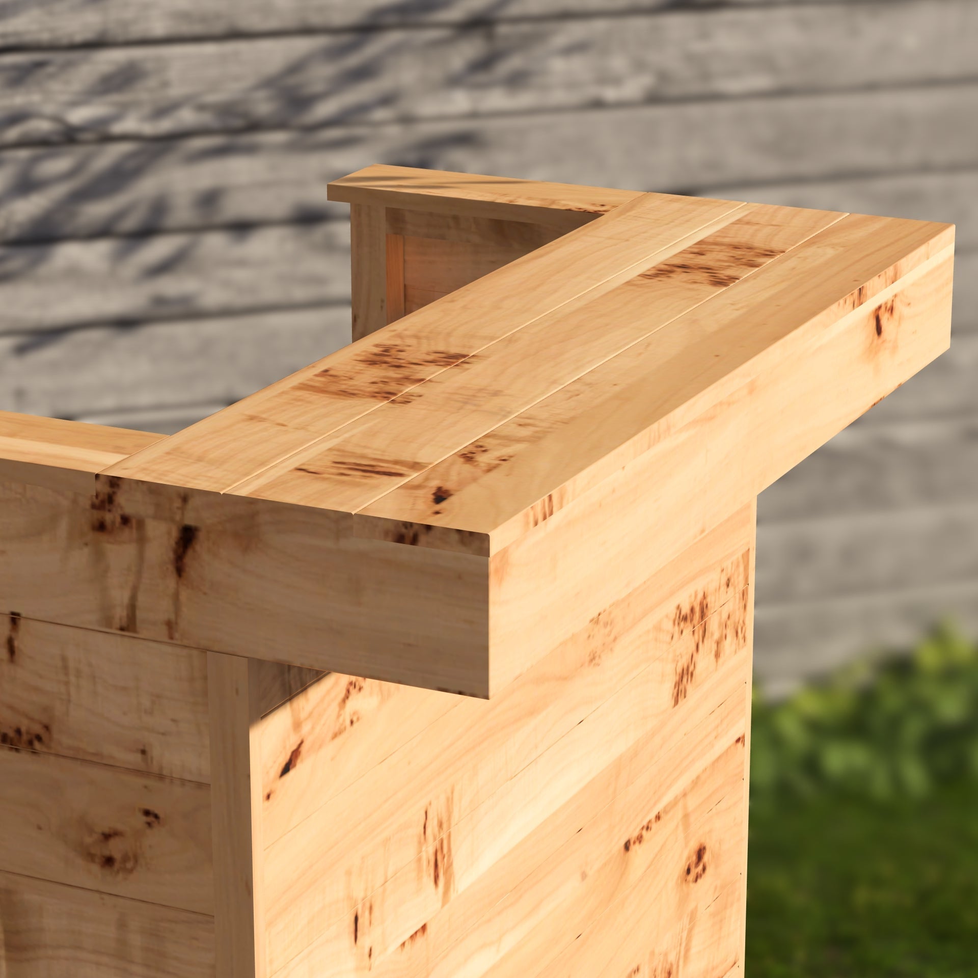 Rustic Wooden Pallet Bar - 100cm - Hot Tub Shop