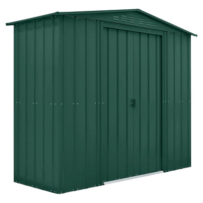 Globel Green Apex Metal Shed