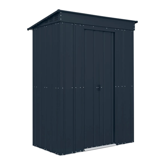 Globel Grey Pent Metal Shed