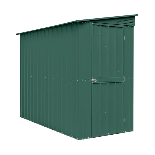 Globel Green Pent Lean-to Metal Shed
