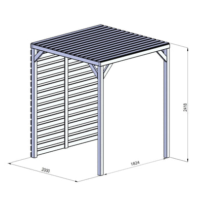 2m x 2m Pressure Treated Pergola
