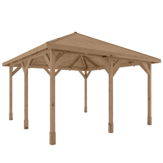 4m x 4m Pressure Treated Gazebo with Tongue & Groove Roof
