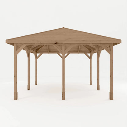 4m x 4m Pressure Treated Gazebo with Tongue & Groove Roof